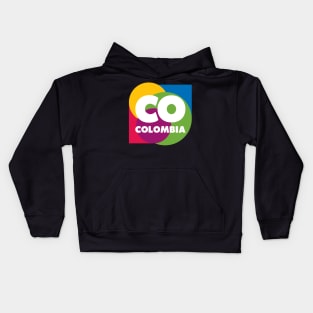 CO Colombia logo - retro design Kids Hoodie
